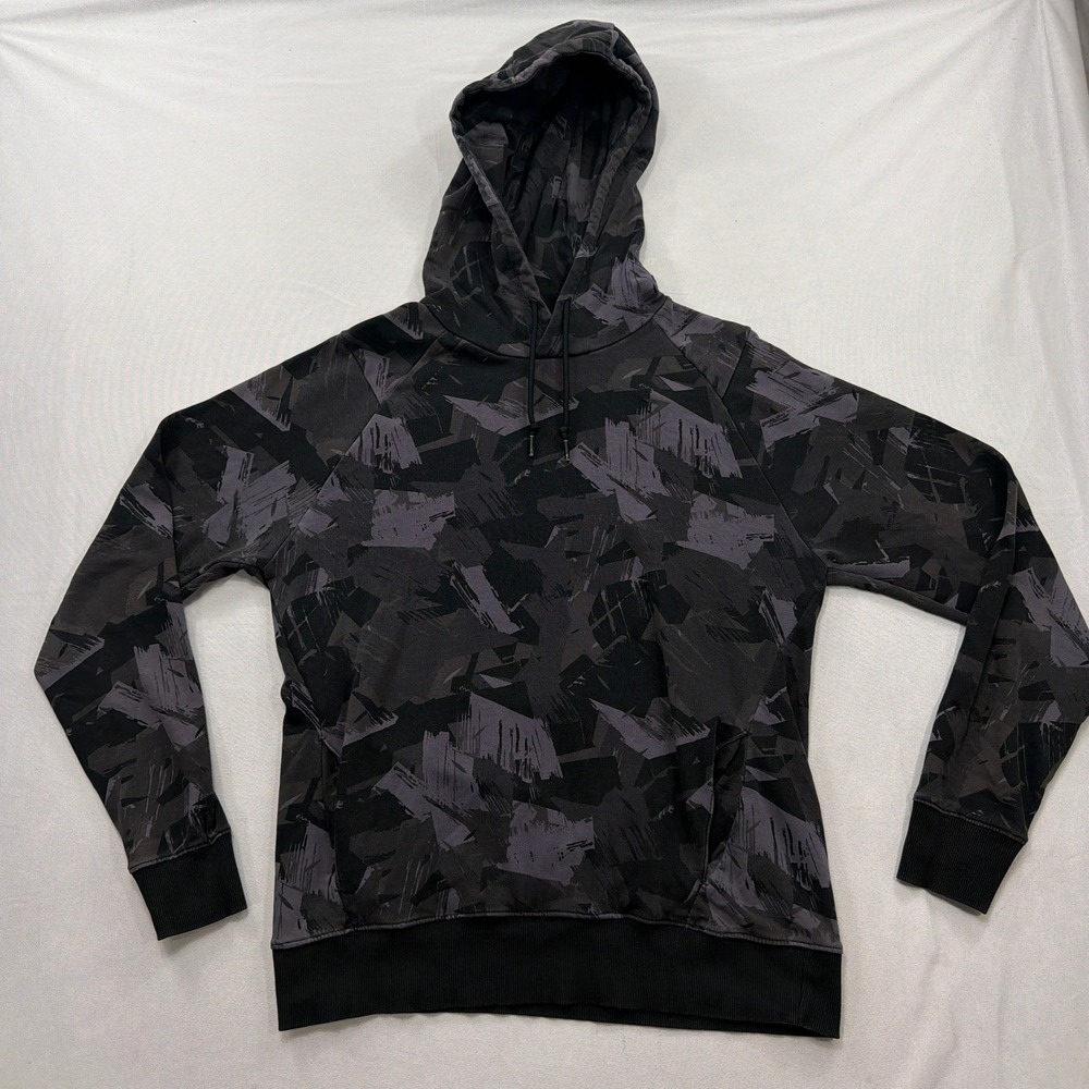 Gymshark Hoodie Pullover Camo Logo Graphic Gray Black Mens M